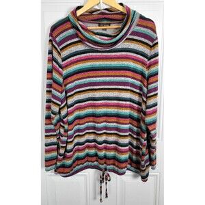 Lane Bryant Cowl Neck Drawstring Hem Top Size 18 / 20